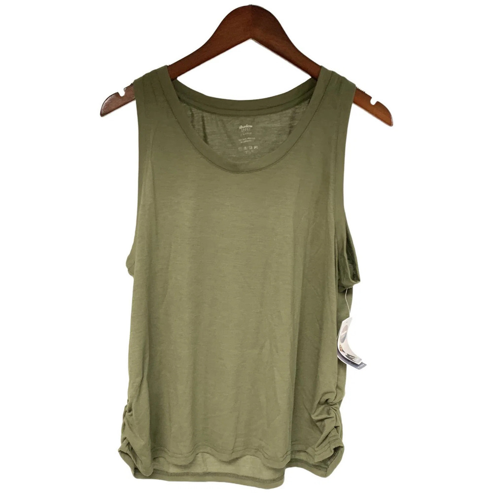 Shadow Sport Women's Ruched Tank Olive - Regular